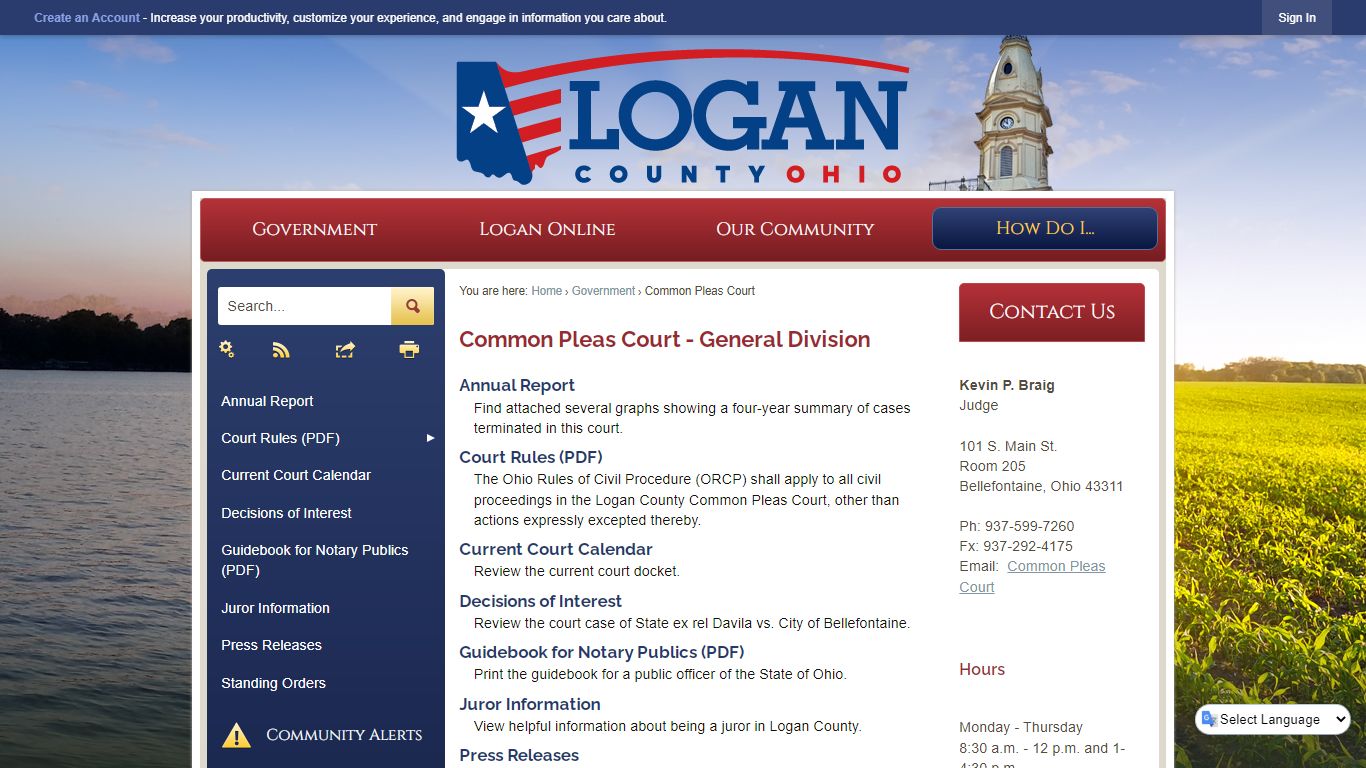 Common Pleas Court - General Division | Logan County, OH - Official Website